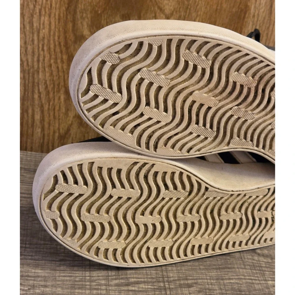 Adidas VL Court 3.0 Athletic Sneakers Shoes Youth Size 3 Black White - Picture 7 of 12